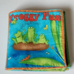 Froggy Fun Fabric Book Handmade Toddler Book